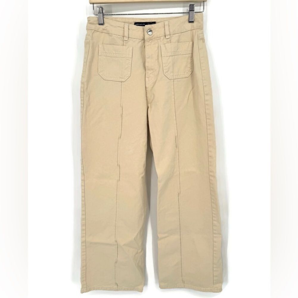 Karen Millen Wide Leg Jeans in Cream Sz‎ 8 NWOT